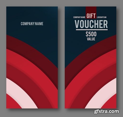 Collection gift certificate business card banner flyer calling card poster 19-25 EPS