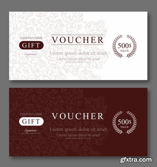 Collection gift certificate business card banner flyer calling card poster 19-25 EPS