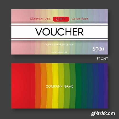 Collection gift certificate business card banner flyer calling card poster 19-25 EPS