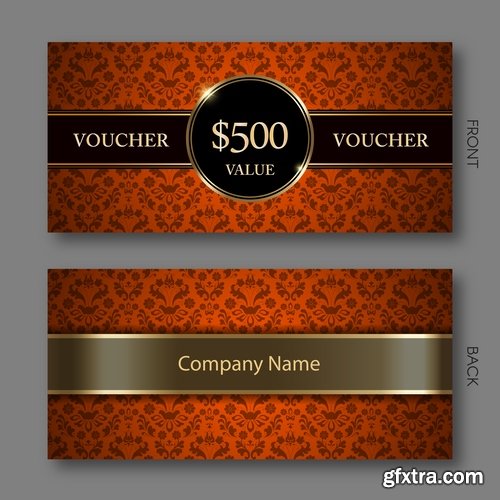 Collection gift certificate business card banner flyer calling card poster 19-25 EPS