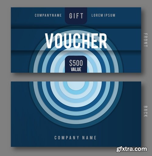 Collection gift certificate business card banner flyer calling card poster 19-25 EPS