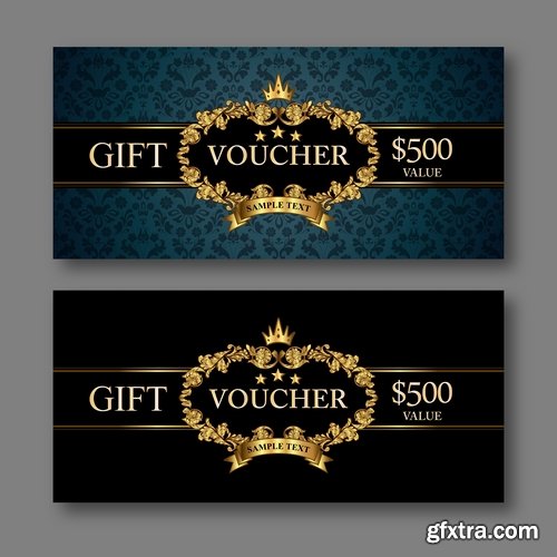 Collection gift certificate business card banner flyer calling card poster 19-25 EPS