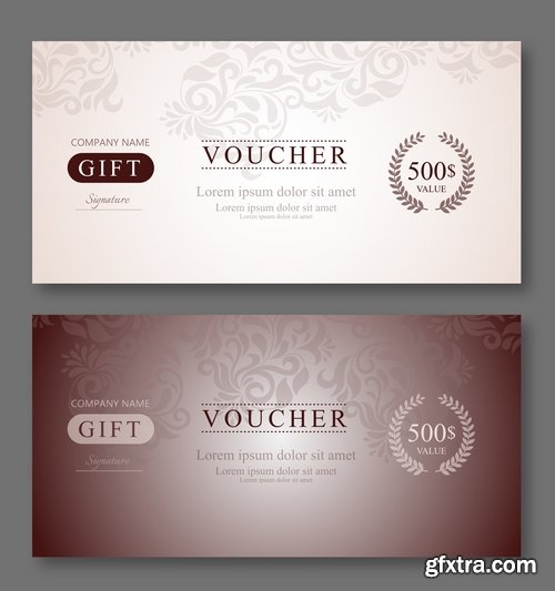 Collection gift certificate business card banner flyer calling card poster 19-25 EPS