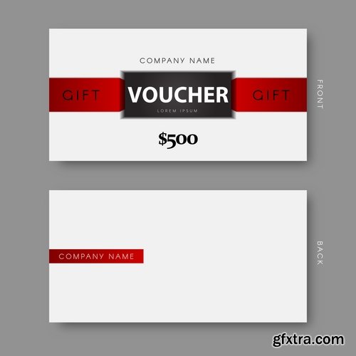 Collection gift certificate business card banner flyer calling card poster 19-25 EPS