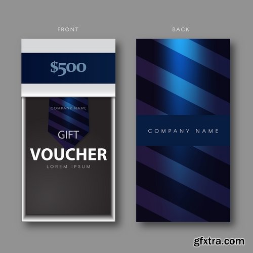 Collection gift certificate business card banner flyer calling card poster 19-25 EPS