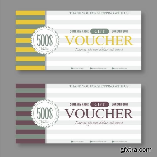 Collection gift certificate business card banner flyer calling card poster 19-25 EPS