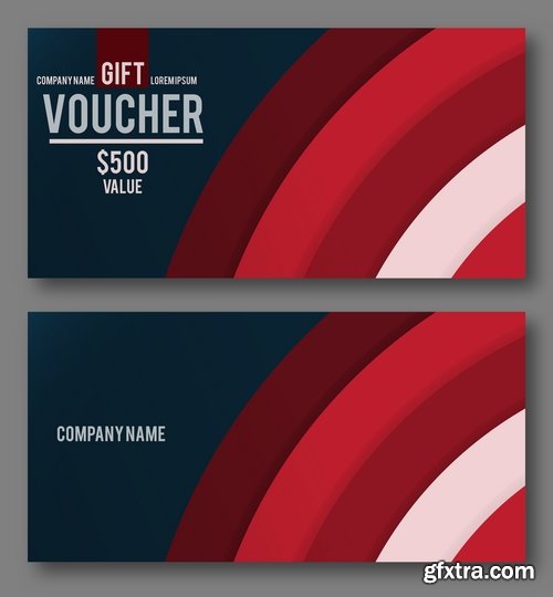 Collection gift certificate business card banner flyer calling card poster 19-25 EPS