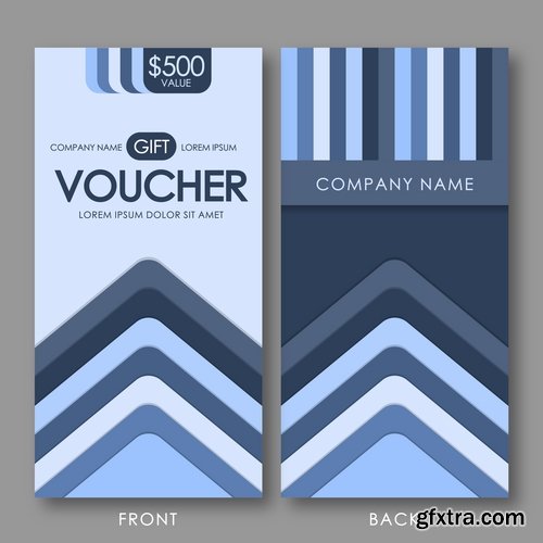 Collection gift certificate business card banner flyer calling card poster 19-25 EPS