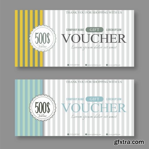 Collection gift certificate business card banner flyer calling card poster 19-25 EPS