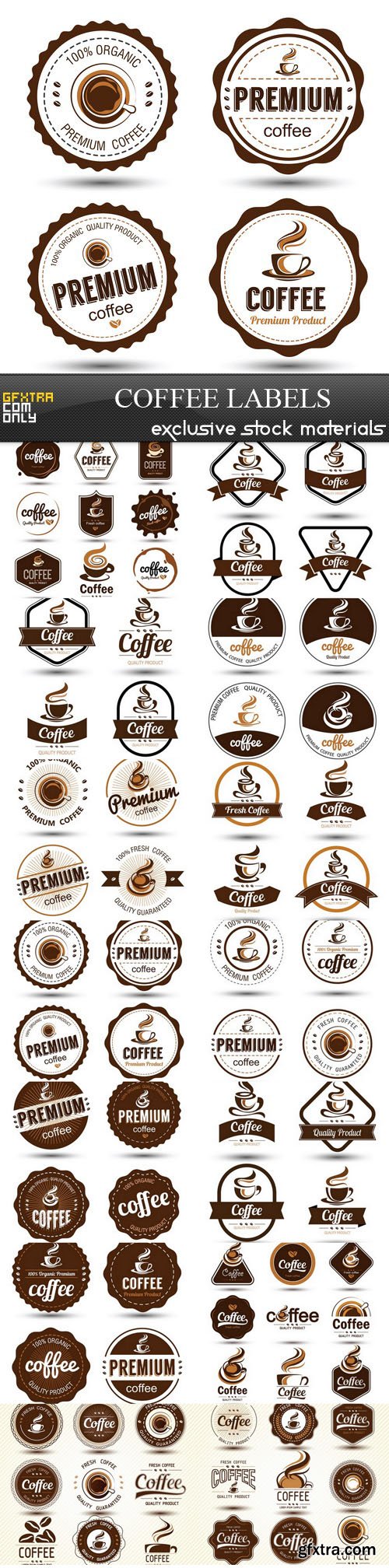 Coffee Labels - 14xEPS