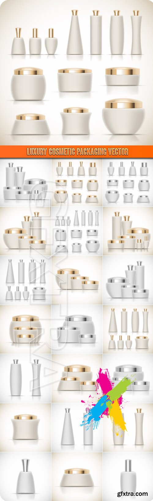 Luxury cosmetic packaging vector