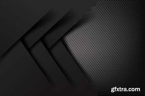 Abstract background dark with carbon fiber texture vector illustration - 10xEPS Vector Stock