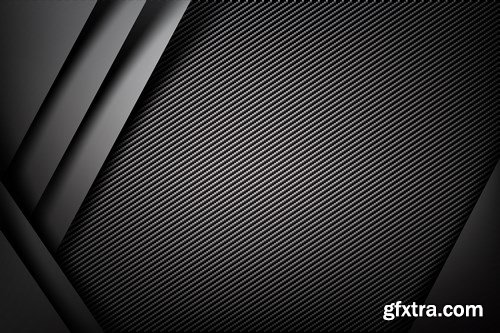 Abstract background dark with carbon fiber texture vector illustration - 10xEPS Vector Stock