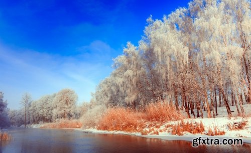 Collection of winter forest snow tree sunrise snowfall 3-25 HQ Jpeg