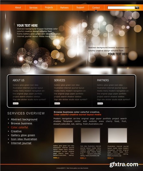 Collection sample website design element banner button template 25 EPS