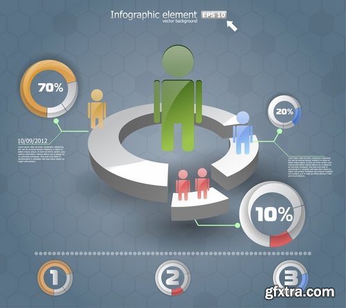 Collection of business infographics template is an example of a web site is a step by step calculation 6-25 EPS