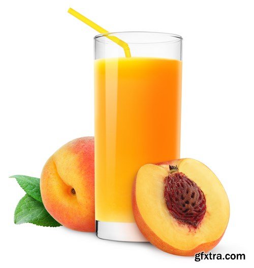 Fresh juice on a white background - 20xUHQ JPEG Photo Stock