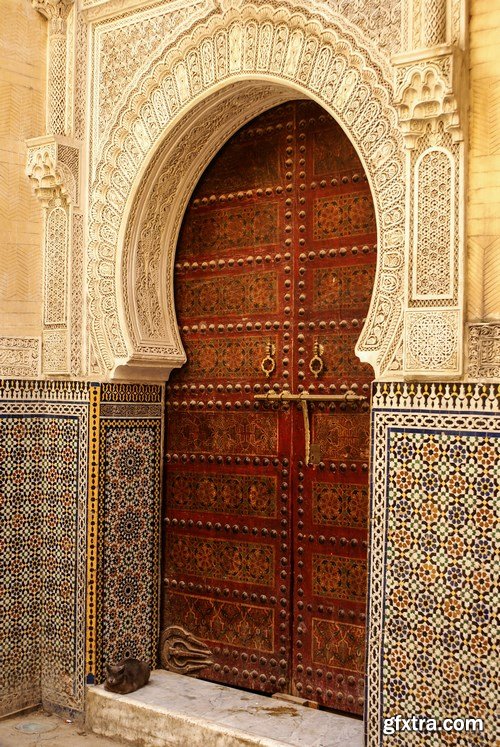 Arab ornaments and elements of architecture - 23xUHQ JPEG Photo Stock