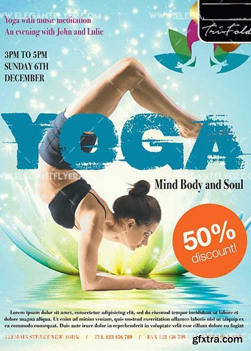 Yoga V7 Flyer PSD Template + Facebook Cover