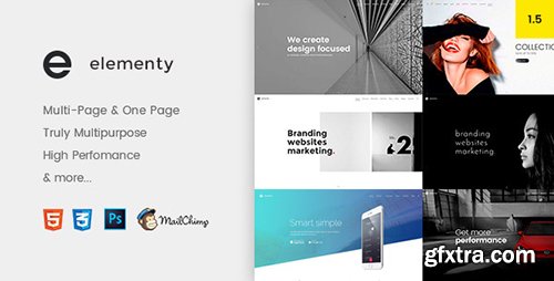 ThemeForest - Elementy v1.5 - Multipurpose One & Multi Page Template - 16194140