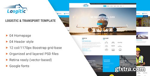 ThemeForest - Logistic - Warehouse & Transport PSD template 12857796