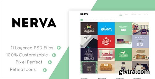 ThemeForest - Nerva - Minimal Design PSD Template 7902104