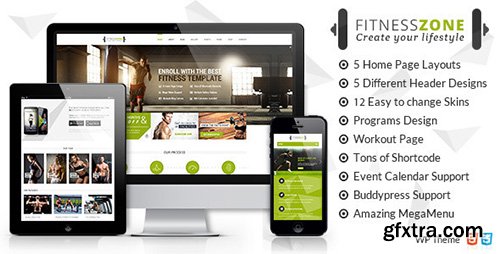 ThemeForest - Fitness Zone v2.6 - Gym & Fitness Theme, perfect fit for fitness centers and Gyms - 10612256