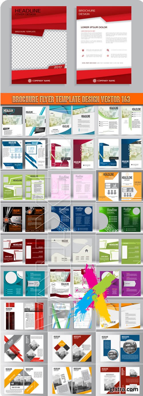 Brochure flyer template design vector 163