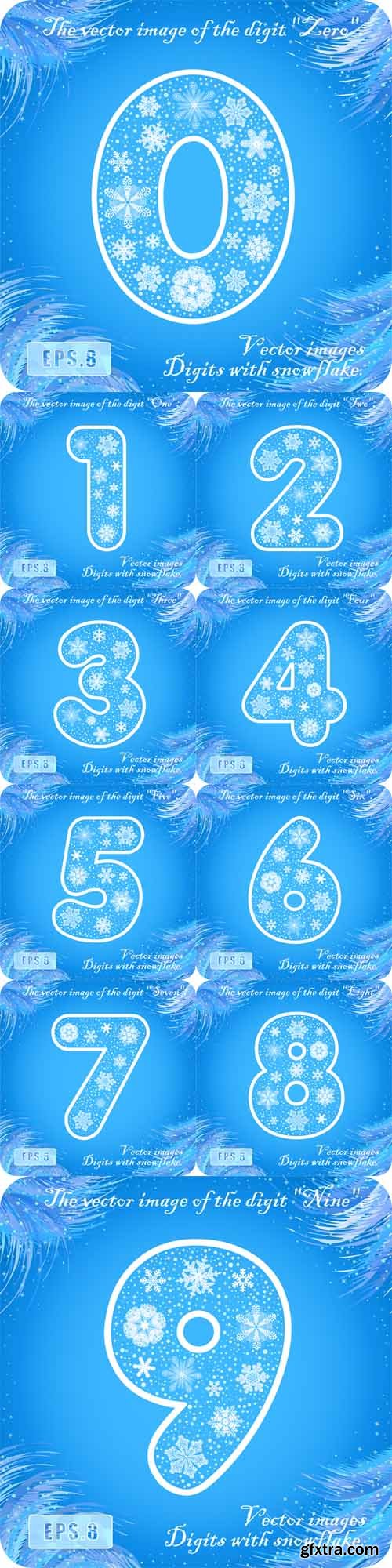 Vector Set - Snowflakes Figures