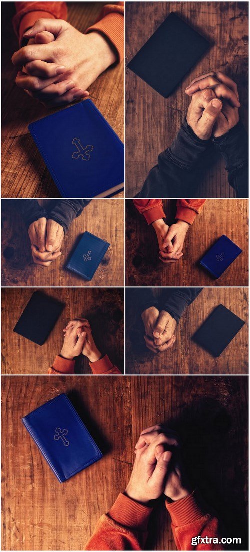 Christian bible and prayer - 7xUHQ JPEG Photo Stock