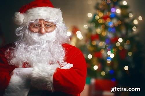 Dear Santa, happy kids and Christmas gifts - 24xUHQ JPEG Photo Stock