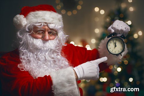 Dear Santa, happy kids and Christmas gifts - 24xUHQ JPEG Photo Stock