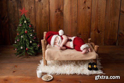 Dear Santa, happy kids and Christmas gifts - 24xUHQ JPEG Photo Stock