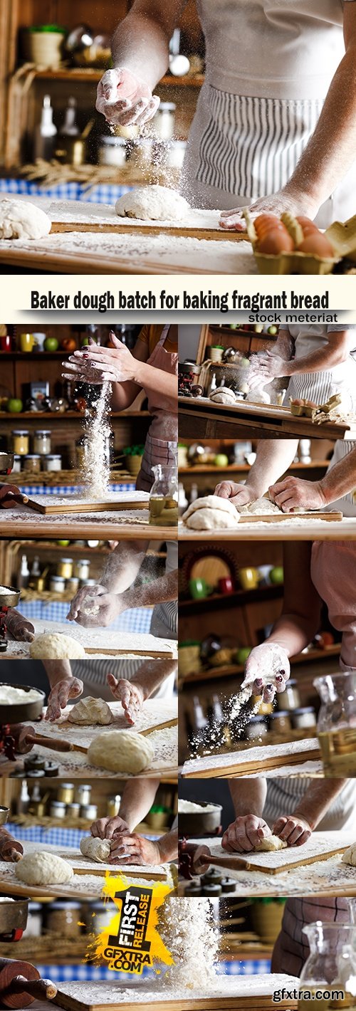 Baker dough batch for baking fragrant bread