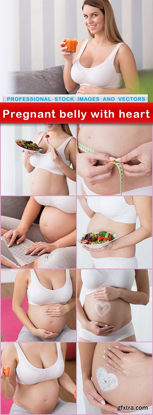 Pregnant belly with heart - 9 UHQ JPEG