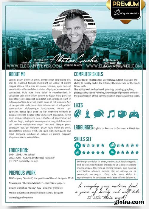 Resume V03 CV PSD Templates