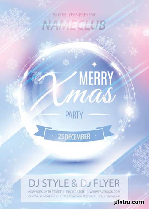 X-Mas Party 2017 V8 PSD Flyer