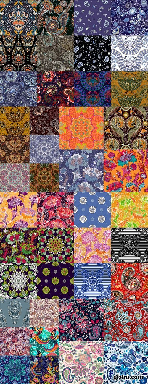 Colorful seamless floral pattern 2v