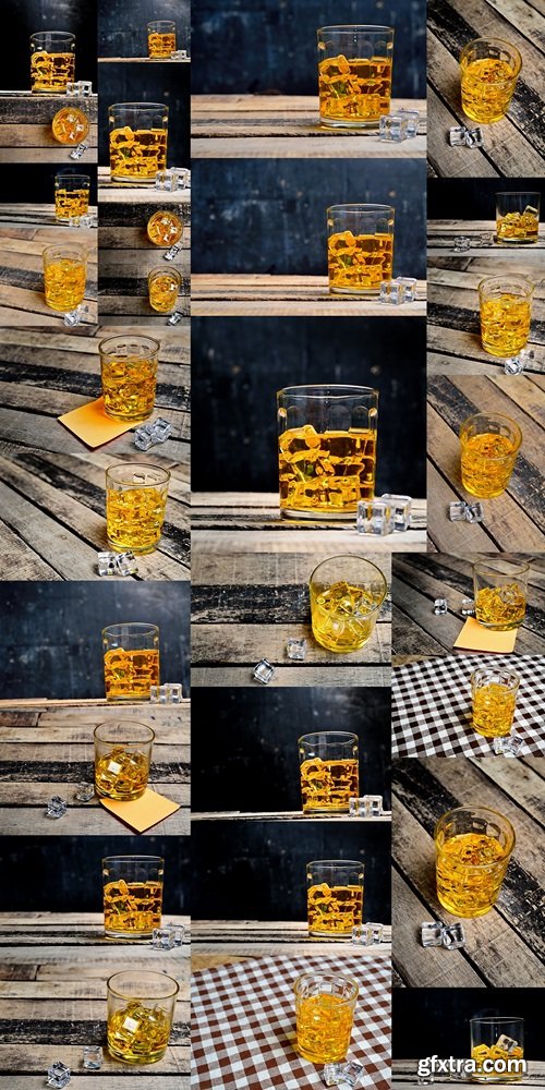 Scotch on wooden background