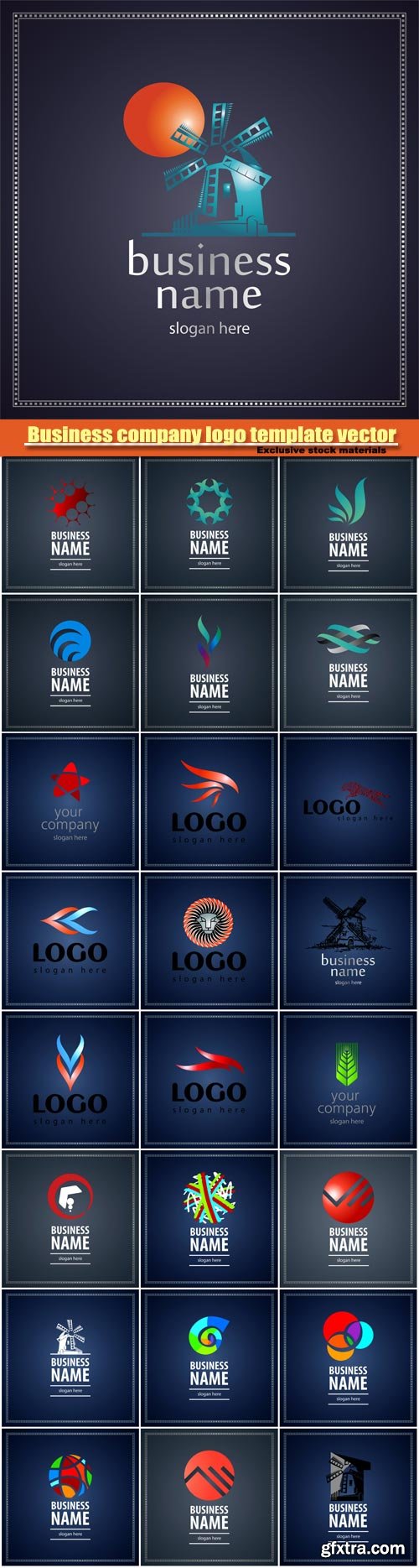 Vector collection of business logos