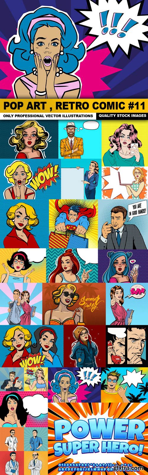 Pop Art , Retro Comic #11 - 25 Vector