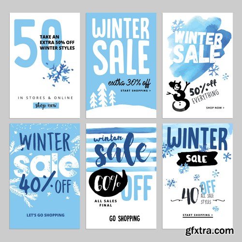 Set of social media sale banners template 2 - 20xEPS Vector Stock