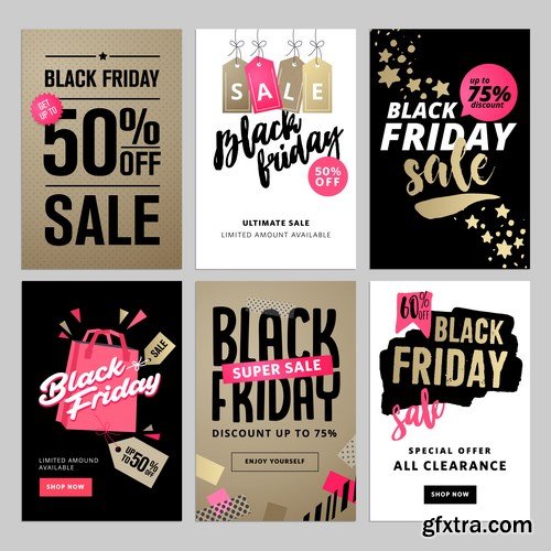 Set of social media sale banners template 2 - 20xEPS Vector Stock