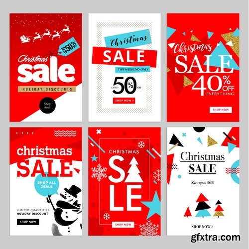 Set of social media sale banners template 2 - 20xEPS Vector Stock