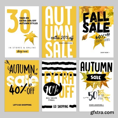 Set of social media sale banners template 2 - 20xEPS Vector Stock