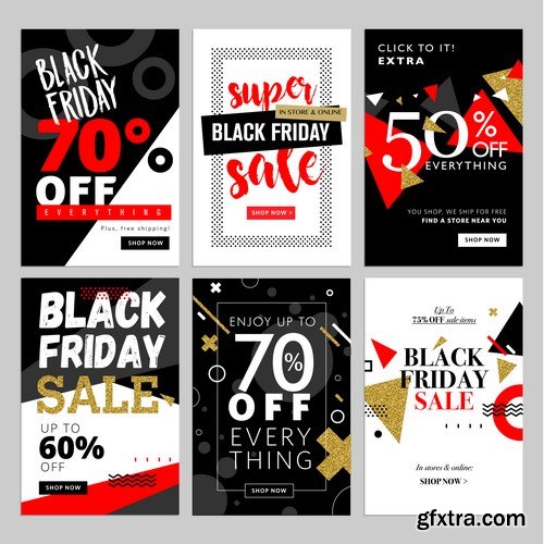 Set of social media sale banners template 2 - 20xEPS Vector Stock