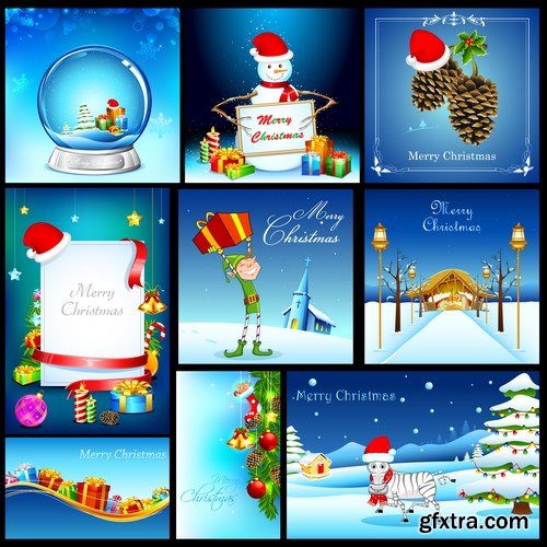 New Year 2017 & Christmas Design 7 - 18xEPS Vector Stock