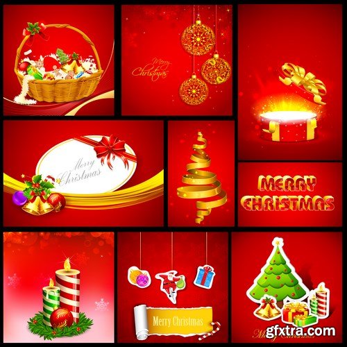 New Year 2017 & Christmas Design 7 - 18xEPS Vector Stock