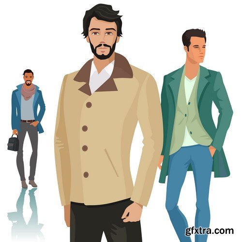 Female and male - Fashion & shopping - 18xEPS Vector Stock