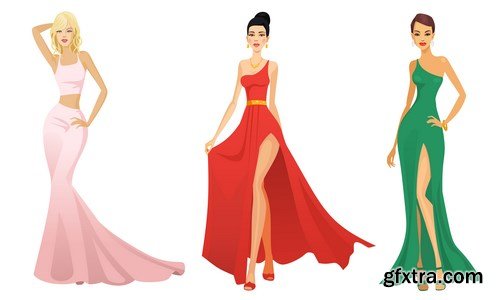 Female and male - Fashion & shopping - 18xEPS Vector Stock